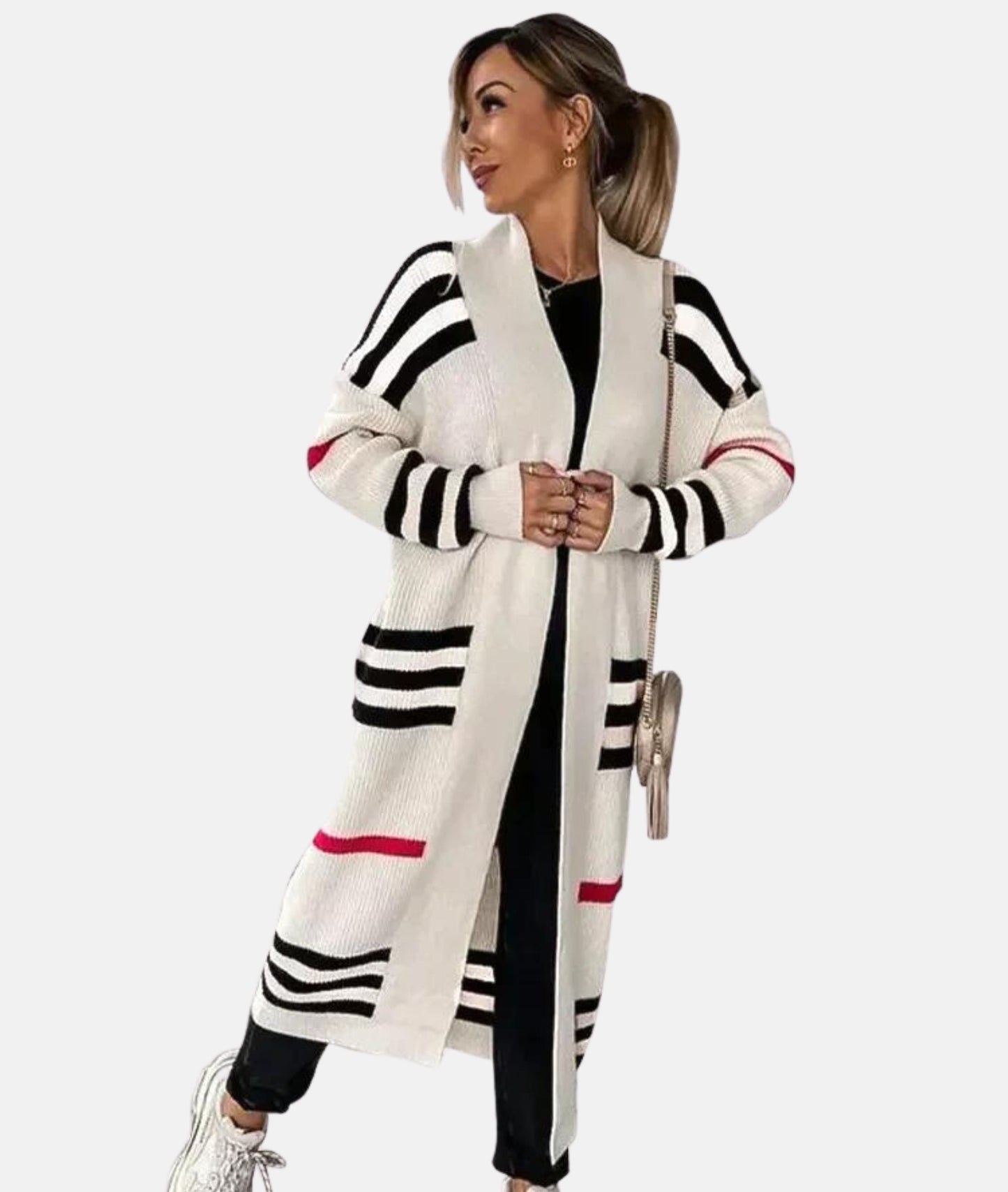 Oversized Cardigan Met Brede Mouwen