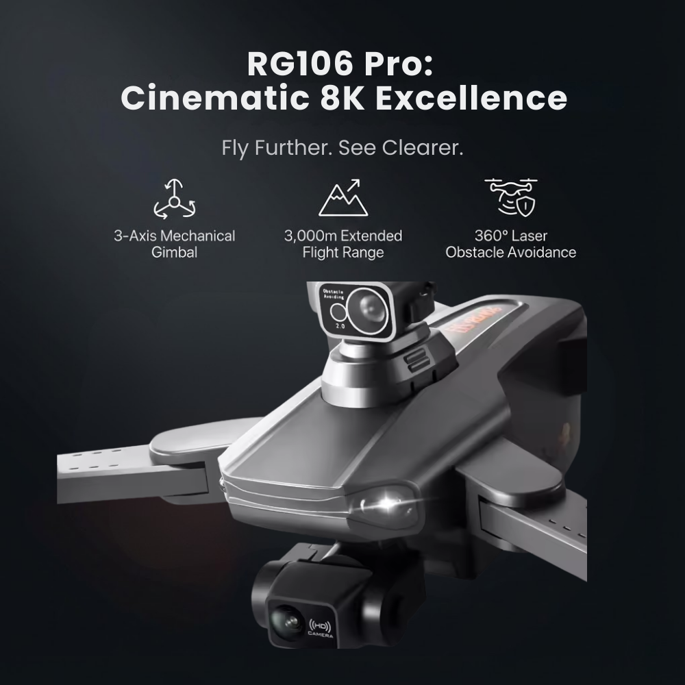 Professionele Camera Drone met 8K Dual Camera en GPS-stabilisatie – Borstelloze Motoren