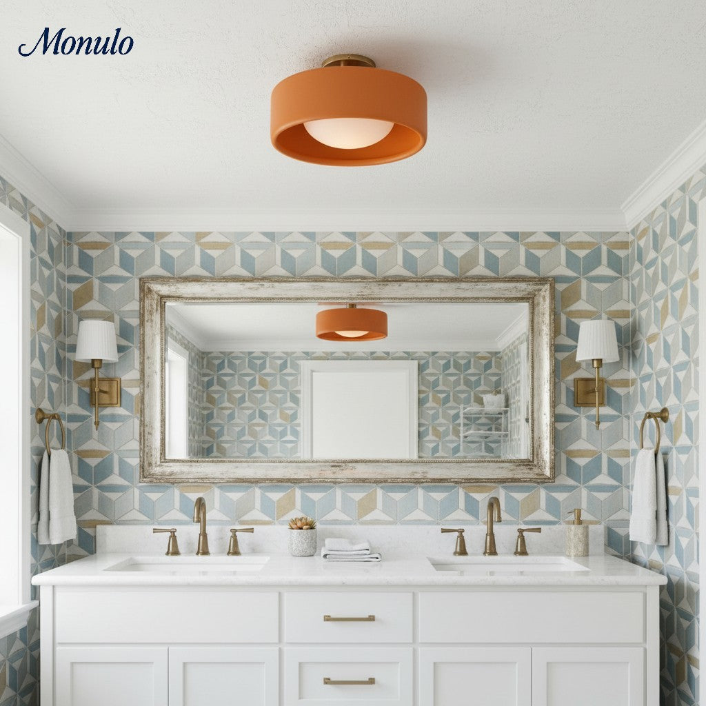 Porseleinen Plafondlamp met Strakke Montage – Moderne Lage Profiellamp Keramiek Opbouwverlichting