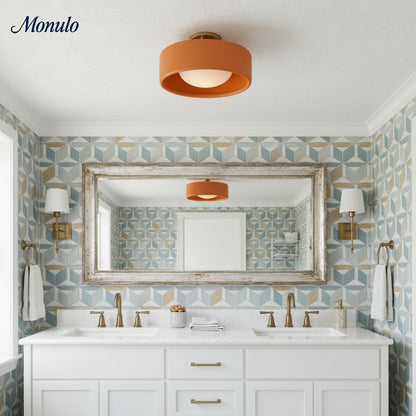 Porseleinen Plafondlamp met Strakke Montage – Moderne Lage Profiellamp Keramiek Opbouwverlichting