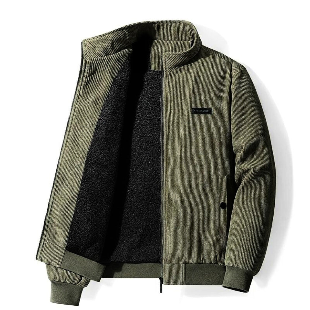 Waterdichte Heren Jas Corduroy Warm en Stijlvol voor Herfst Winter