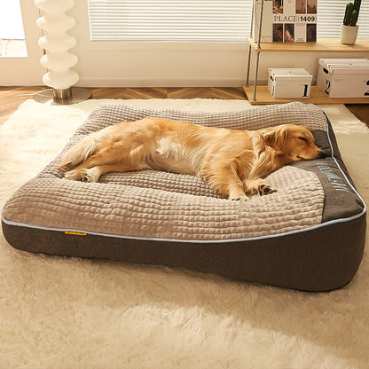 Hondenmand Pluche Antislip Wasbaar Bruin 80x64cm Orthopedisch Hondenbed Groot