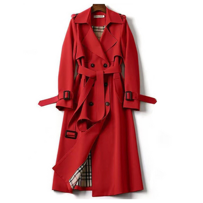 Dames Trenchcoat Klassiek Dubbel Ritssluiting