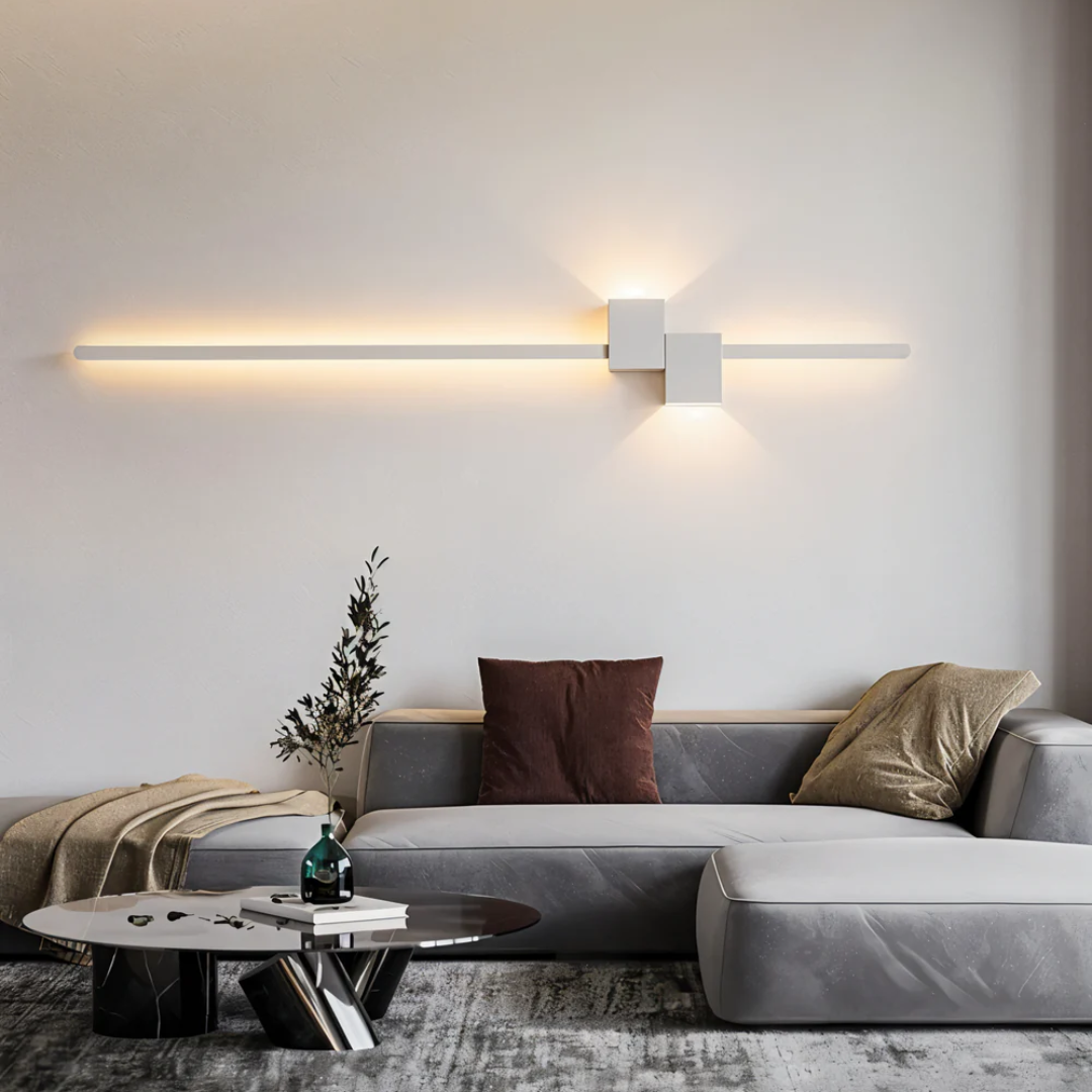 LED Wandlamp Modern Aluminium 62cm Warm Wit Zwart Wit Goud