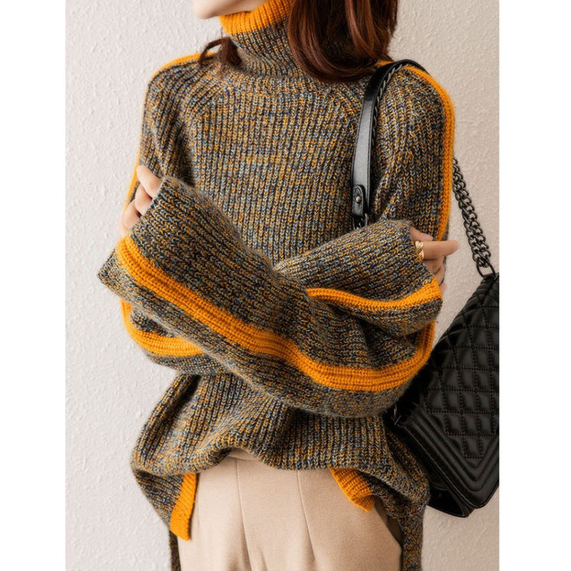 Dames Trui Warm Gebreid met Streepjes Patroon
