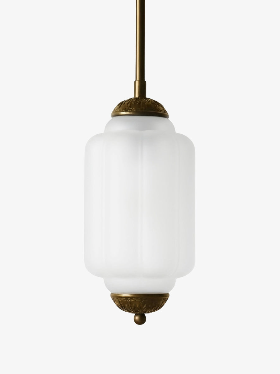Vintage Glazen Hanglamp met Nostalgische Uitstraling – Verfijnde Verlichting voor Eetkamer en Keuken