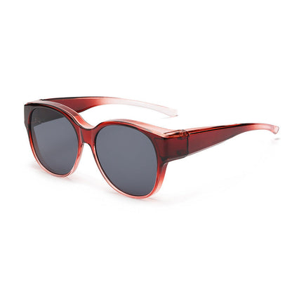 Overzet Zonnebril met Gepolariseerde Glazen UV400 Bescherming Cat-Eye Design voor Brillendragers Dames Heren