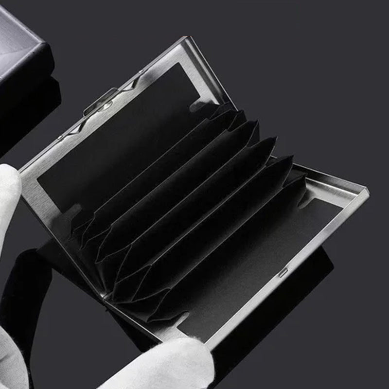 Kaarthouder met RFID-Bescherming Metalen Cardclip Zilver Zwart Goud
