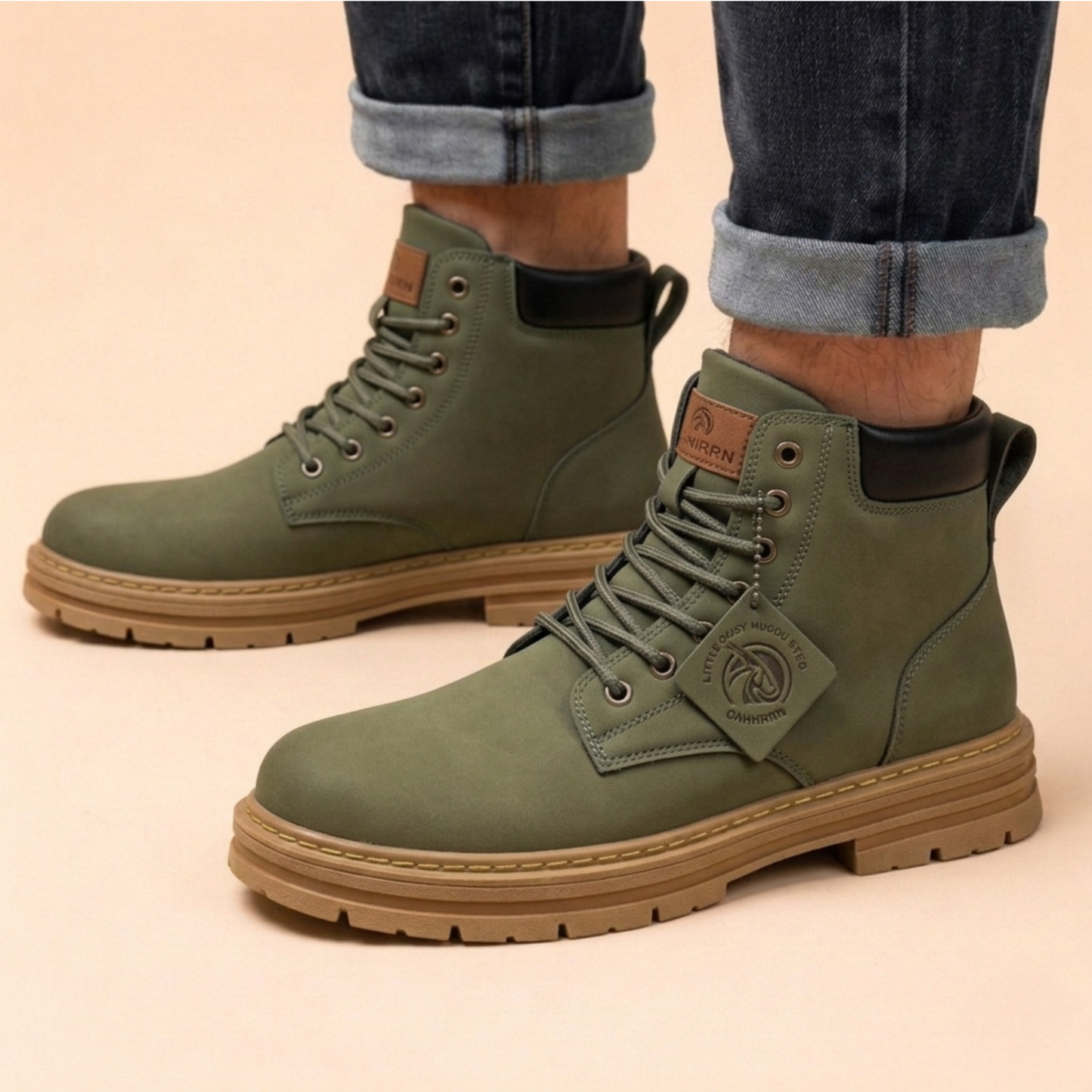 Heren Veterboots Stijlvol en Comfortabel Leer