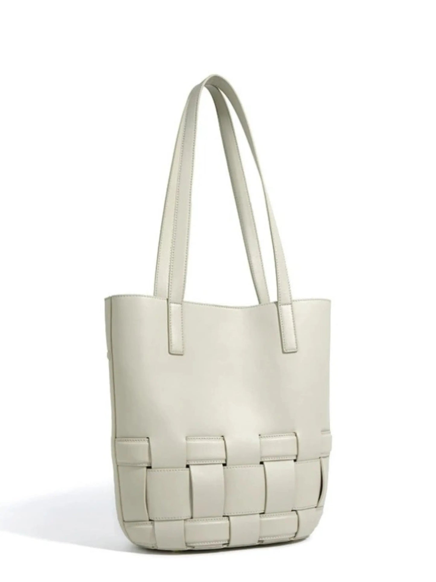 Leren Schouder tas voor Dames met Gevlochten Patroon