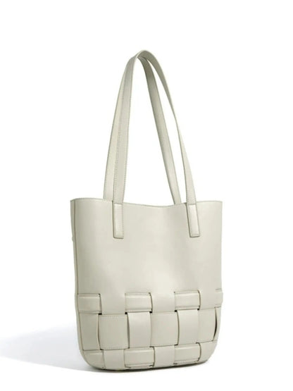 Leren Schouder tas voor Dames met Gevlochten Patroon