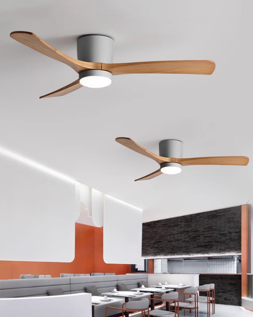 Plafondventilator met verlichting Scandinavisch houtdesign 106/122/132 cm dimbaar met afstandsbediening plafondventilator met LED-lamp houten bladen woonkamer slaapkamer eetkamer