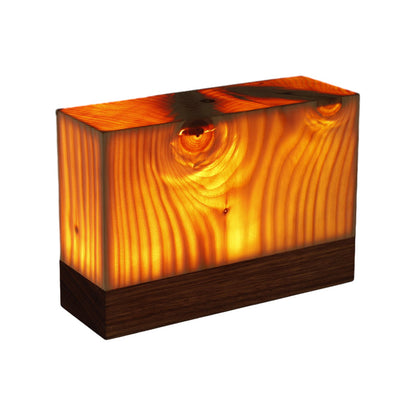 Oplaadbare LED Tafellamp met Touch Control en Houtnerf – Draadloos Stemmingslicht voor Slaapkamer & Bureau