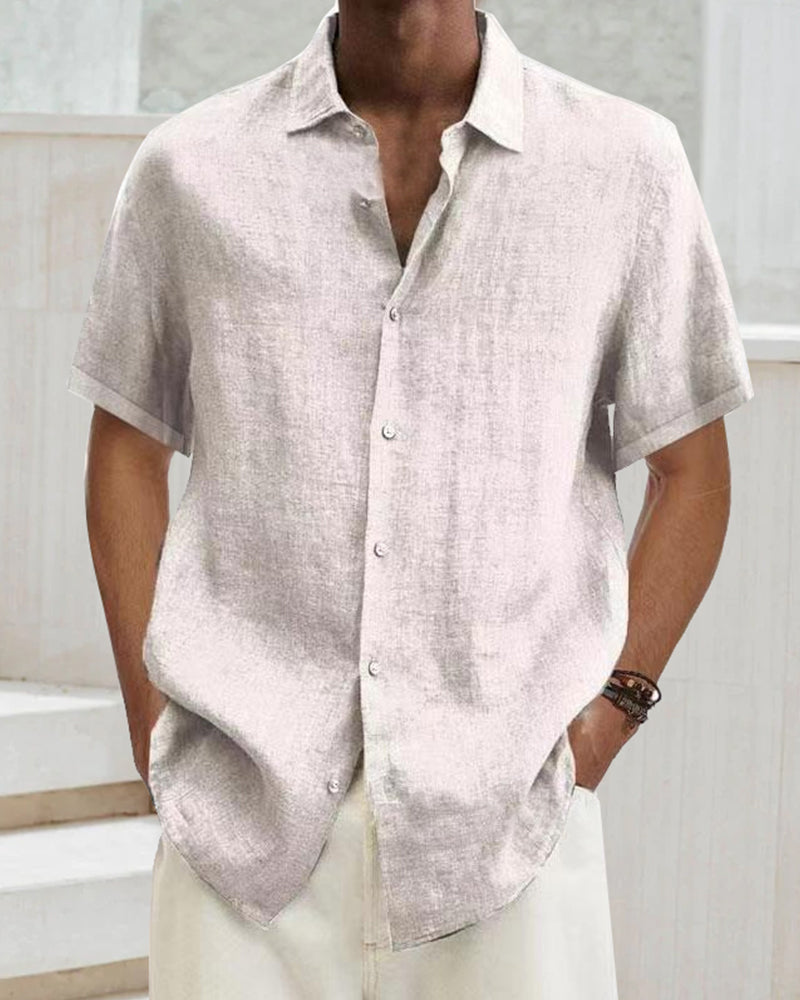 Linnen Overhemd Heren Casual Klassieke Stijl Comfortabel
