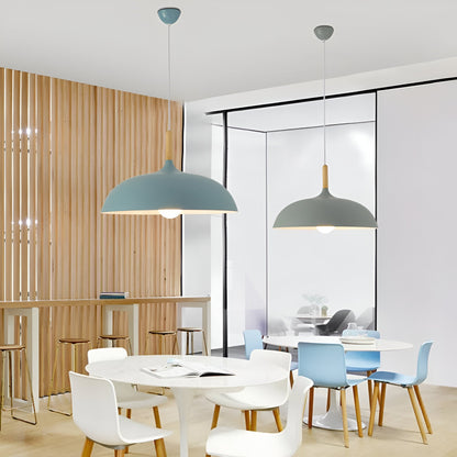 Hanglamp Hout IJzer Scandinavisch Japandi Rond E27 Ø35 Ø60 Eetkamer Keuken