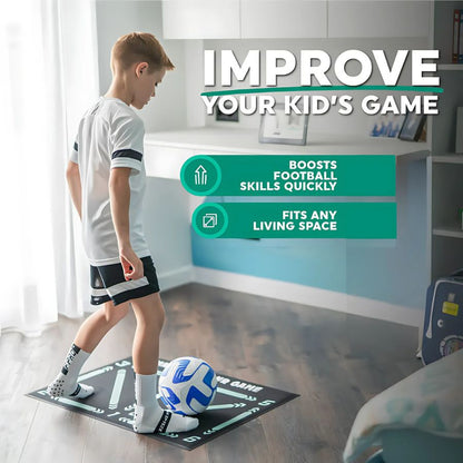 Voetbal Trainingsmat 90x60 cm met Videotraining Anti-slip Sokken Dribbelmat Thuistraining Coördinatie Kinderen Balcontrole Voetbalmat Oefeningen