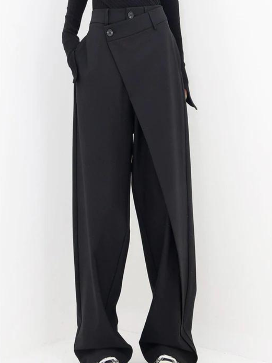 Dames Wijde Broek Asymmetrisch Model Zomerse Stijl