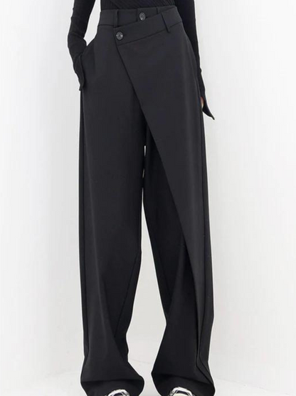 Dames Wijde Broek Asymmetrisch Model Zomerse Stijl