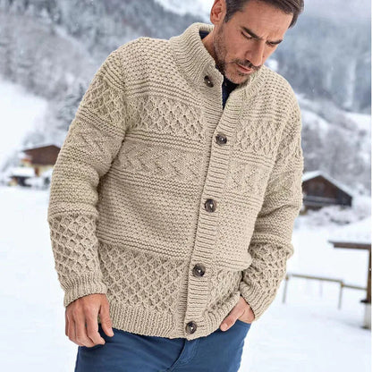 Warme Mannen Wintervest Met Knopen Stijlvol Design