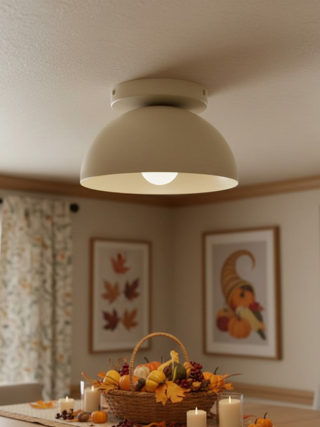 Minimalistische Plafondlamp Dome voor Compacte Ruimtes – Opbouwspot Beschikbaar in Meerdere Kleuren