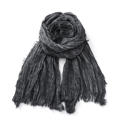 Katoenen Sjaal met Textuur - Linnen Look