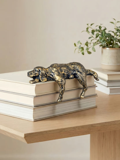 Geometrische Hondenbeeldje van IJzer – Minimalistisch Decoratief Sculptuur voor Bureau