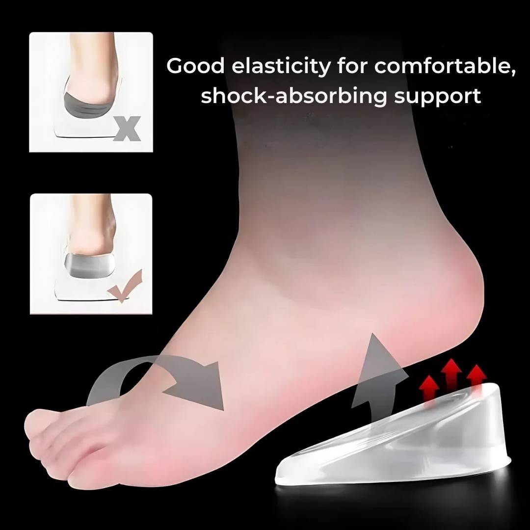 Siliconen Gel Hielkussens voor Lengteverhoging en Pijnverlichting – Anatomisch Comfort