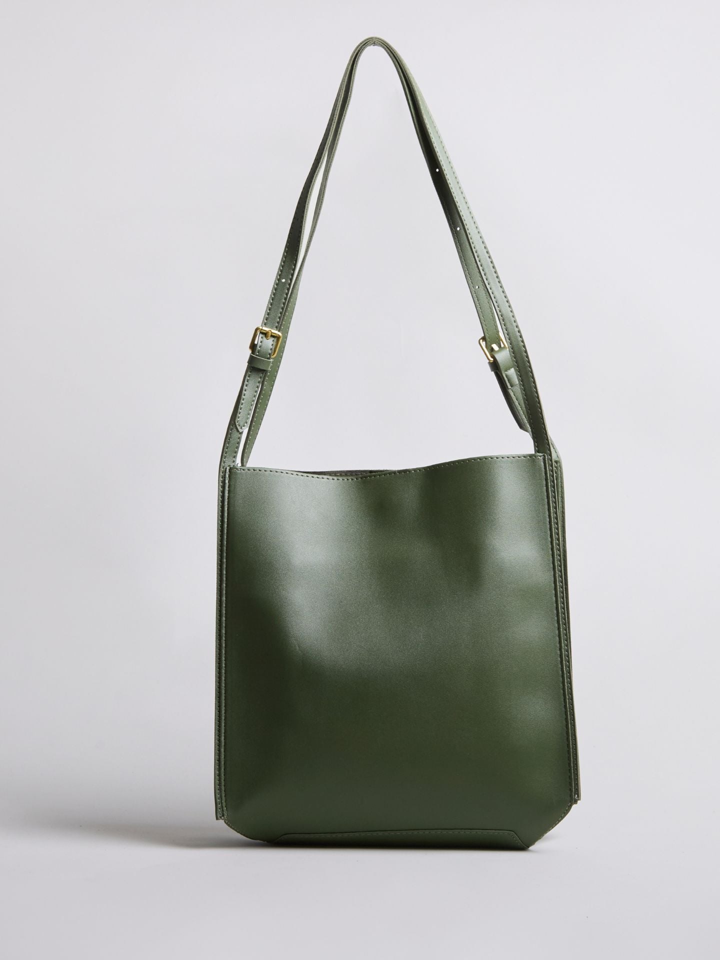 Vegan Leren Schoudertas Halfrond Elegant en Ruim