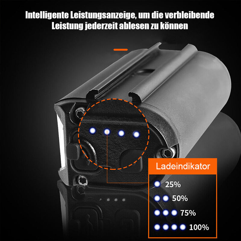 Fietsverlichting LED Voorlicht 900 Lumen Oplaadbaar Zwart Waterdicht Breed Verlichtingsveld Veilig Fietsen