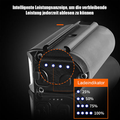 Fietsverlichting LED Voorlicht 900 Lumen Oplaadbaar Zwart Waterdicht Breed Verlichtingsveld Veilig Fietsen