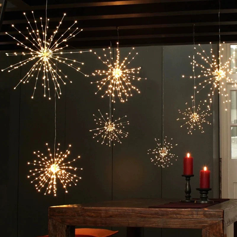 LED Vuurwerk Lichtsnoer met 40 Takken en 200 Lampjes voor Binnen en Buiten