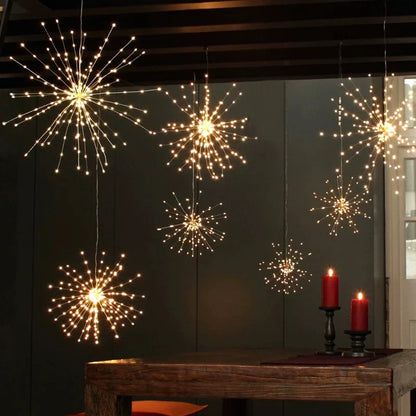 LED Vuurwerk Lichtsnoer met 40 Takken en 200 Lampjes voor Binnen en Buiten
