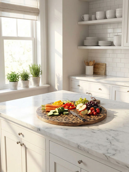 Houten Serveerplank Sapelehout Rond en Vierkant Scandinavisch Design voor Keuken en Tafel