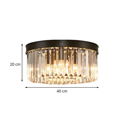 Plafondlamp kristal 40 cm goud 4x E14 woonkamer hal slaapkamer luxe plafondverlichting moderne kristallen lamp