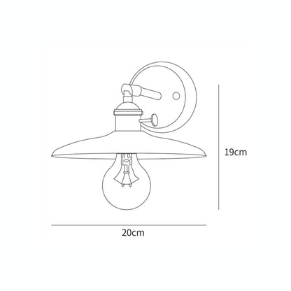 Wandlamp Walnotenhout Messing E27 20cm Rond Woonkamer Slaapkamer Gang Japandi