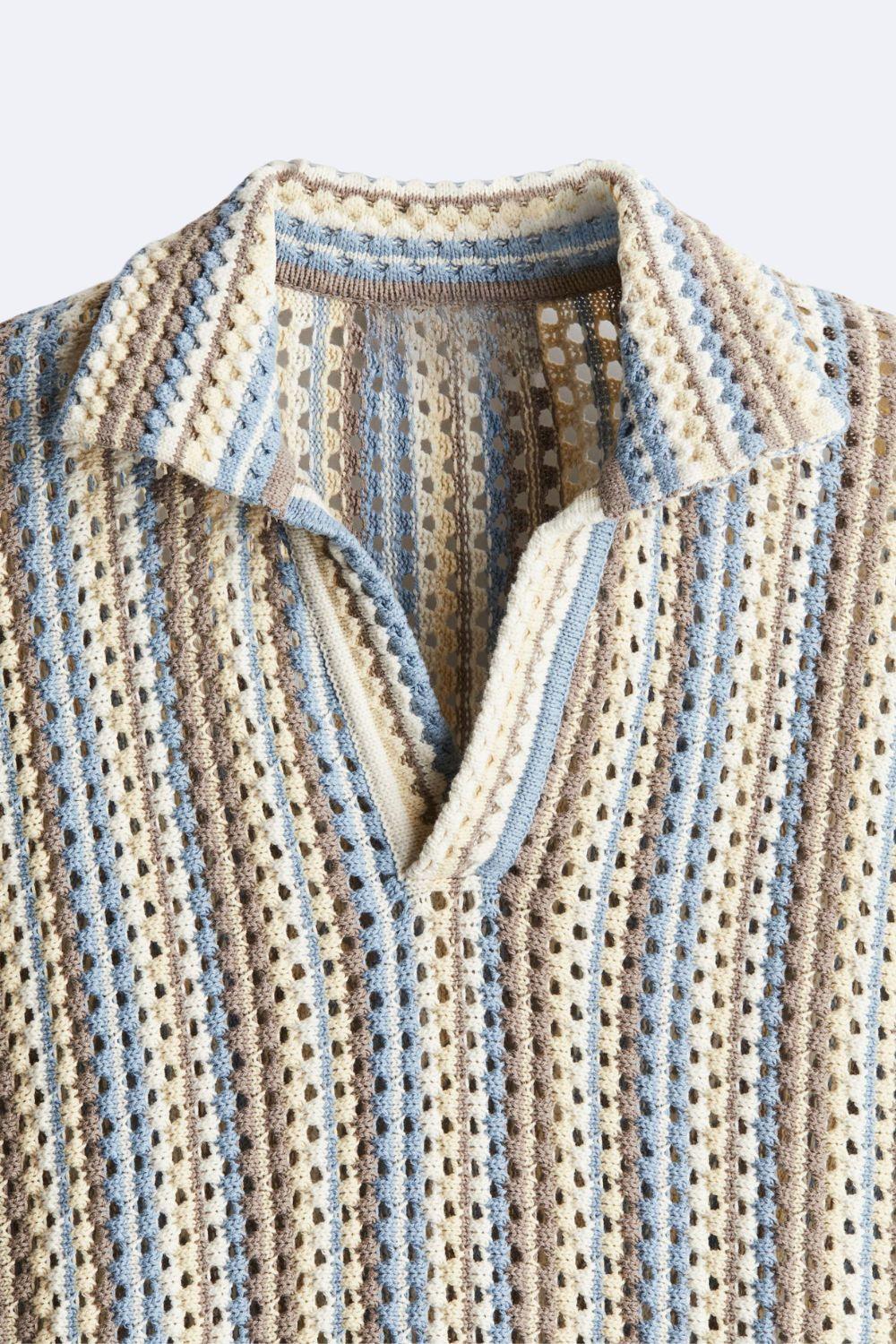 Polo Shirt Streepjes Luchtig Katoen Casuel