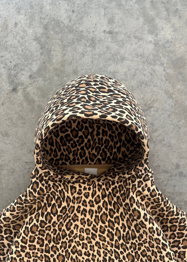 Luipaard Hoodie Met Kap Rood Zwart