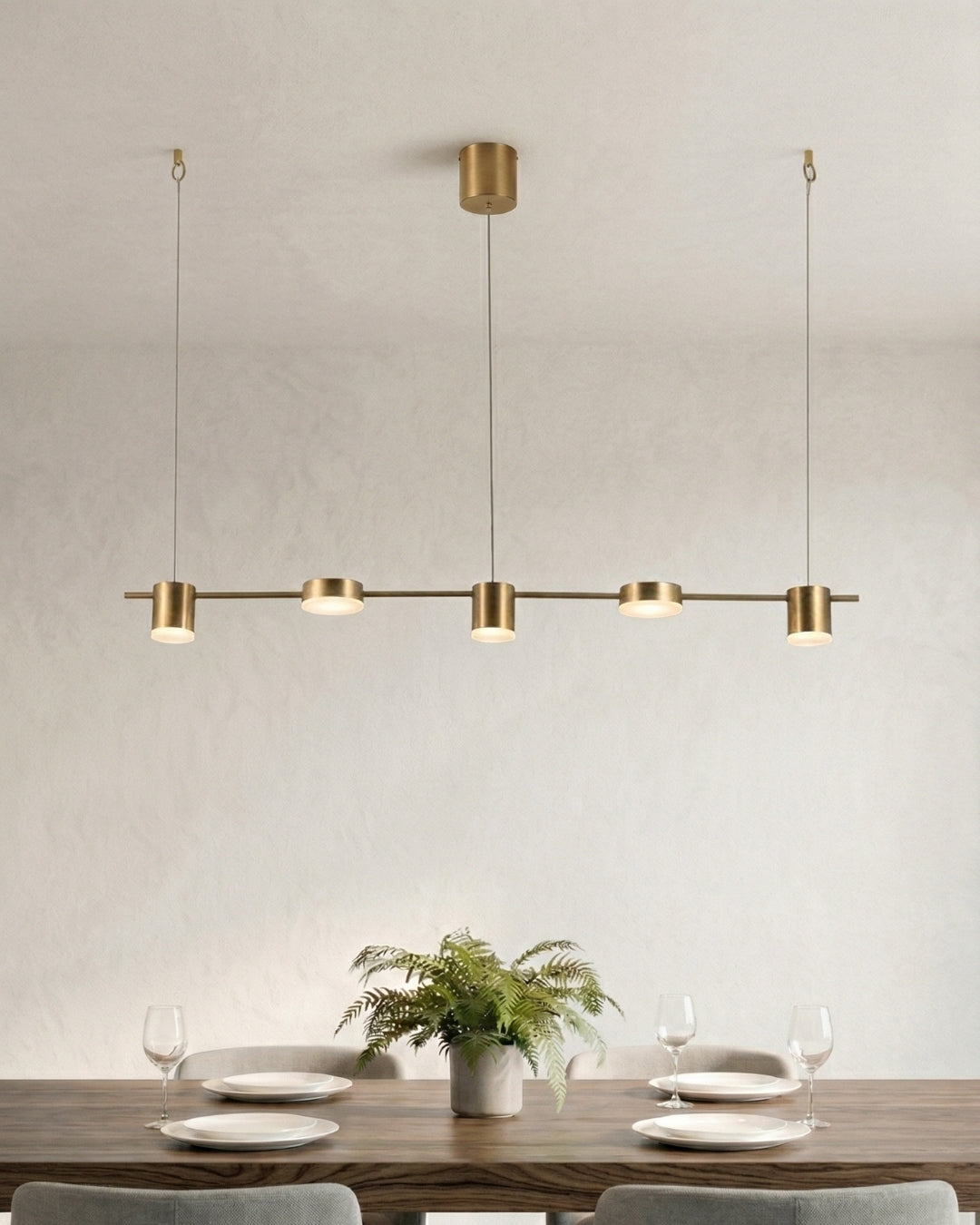 Lineaire LED Hanglamp Helios – Moderne Verlichting met Metaal en Acryl voor Eetkamer en Woonkamer