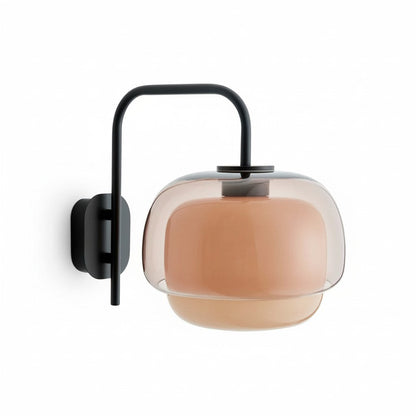 Gekleurde Glazen Wandlamp met Ronde Kap – Groen, Roze, Oranje – Moderne LED Verlichting