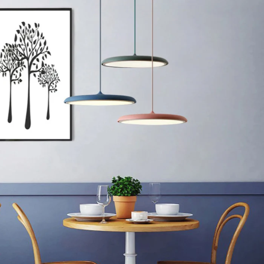 LED Hanglamp Metaal Acryl 40 cm Blauw Eettafel Woonkamer Hal Scandinavisch Design Minimalistisch