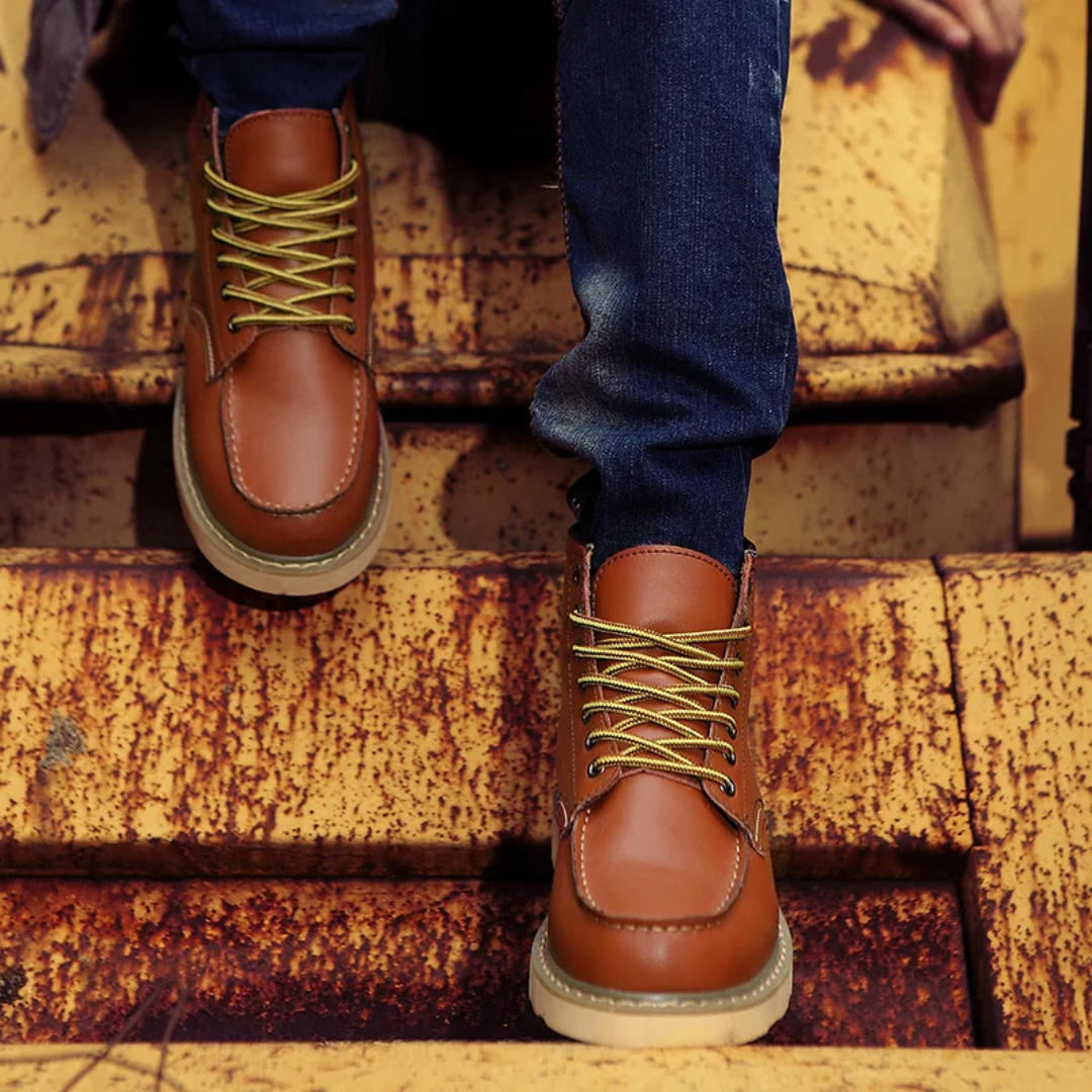 Heren Veterboots Stevige Vintage Stijl