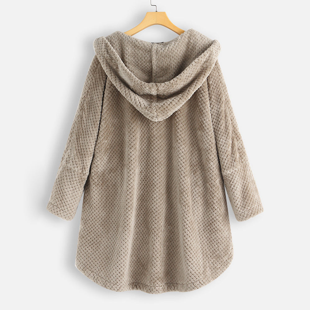 Warme Winterjas Met Capuchon Zachte Pluizige Vest - StudioMarella