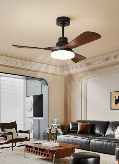 Moderne Plafondventilator met Verlichting – Stille Ventilator met LED 3 Snelheden – Dimbaar met Afstandsbediening