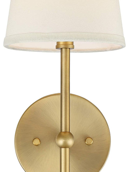 Rowan Wandlamp Messing Stoffen Kap Scandinavische Woonkamer Slaapkamer Verlichting 15x53cm