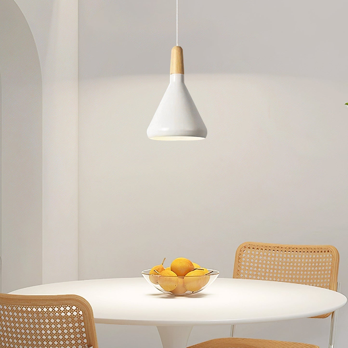 Hanglamp Scandinavisch Aluminium Hout Wit E27 Eettafel Woonkamer Minimalistisch Design Verlichting Keukeneiland