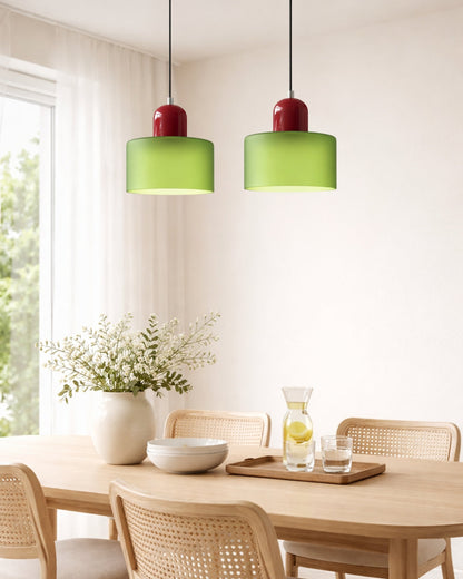 KORA Glazen Hanglamp | Bauhaus-Design Geometrisch Licht | Verstelbaar | E27 | Scandinavisch Interieur Verlichting