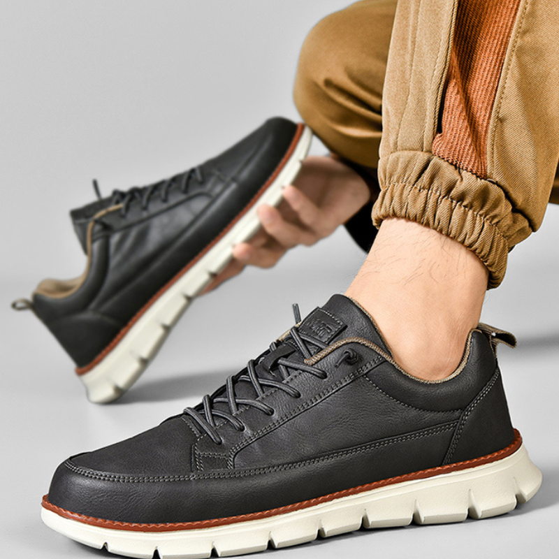 Lorenzo Sneakers van Leer Elegante Stijl - StudioMarella