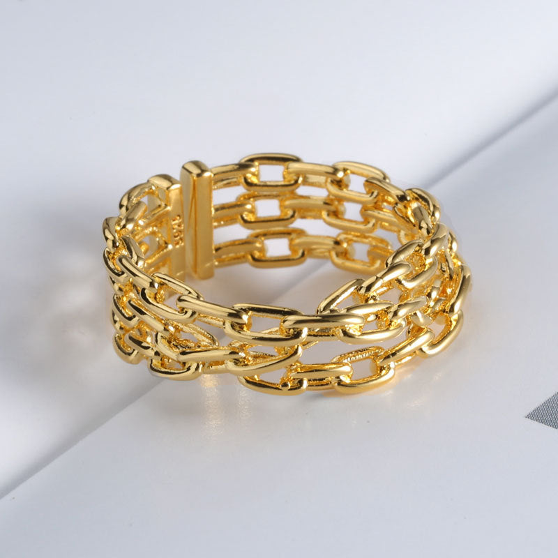 Zilveren Armband Verstelbaar Gevlochten Vrouwelijk Design