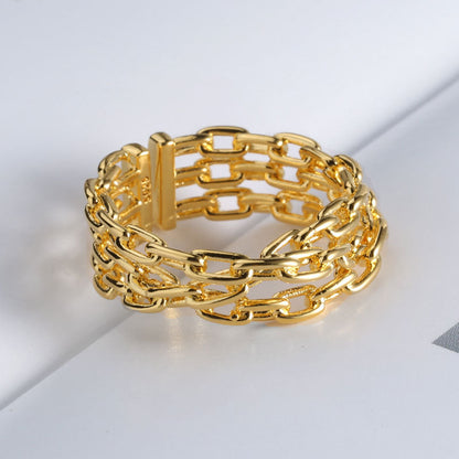 Zilveren Armband Verstelbaar Gevlochten Vrouwelijk Design