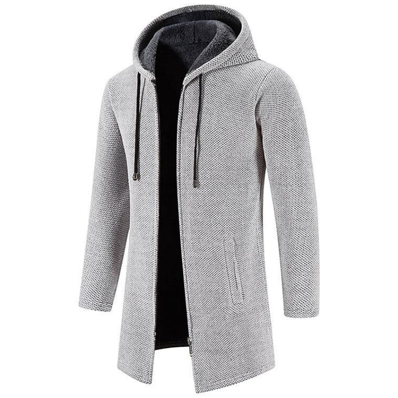 Herenvest Fleece Halflang met Capuchon en Rits